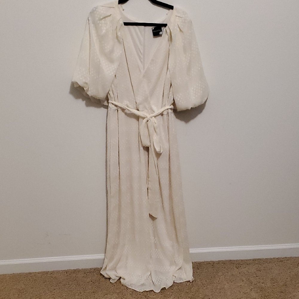 Maison Tara Cream Maxi Dress